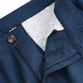 お買い得  休日-男性用 リネンパンツ ズボン スーツ サマーパンツ ビーチパンツ フロントポケット まっすぐな足 平織り 履き心地よい 高通気性 全長 フォーマル ビジネス 祝日 ファッション ベーシック ブラック ホワイト 伸縮性なし