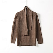 economico maglione pullover da uomo-Per uomo Pullover Maglione Maglione lavorato a maglia A coste Maglia Standard Lavorato a maglia Liscio Girocollo Di tendenza Essenziale Da tutti i giorni Appuntamento Abbigliamento Autunno inverno