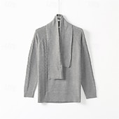 economico maglione pullover da uomo-Per uomo Pullover Maglione Maglione lavorato a maglia A coste Maglia Standard Lavorato a maglia Liscio Girocollo Di tendenza Essenziale Da tutti i giorni Appuntamento Abbigliamento Autunno inverno