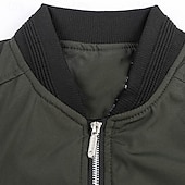 preiswerte Sportjacke-Herren Leichte Jacke Bomberjacke Sport Jacke Outdoor Sport warm halten Tasche Herbst Winter Glatt Modisch Strassenmode Ständer Standard Schwarz Burgunderrot Marineblau Khaki Armeegrün Jacken