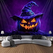 economico arazzi da parete di halloween-decorazioni di halloween arazzo con luce nera uv reattivo fosforescente festa fosforescente casa stregata psichedelico trippy nebbioso arazzo appeso arte murale per soggiorno camera da letto fantasma