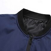 preiswerte Herrenjacken &amp; Herrenmäntel-Herren Bomberjacke übergangsjacke Ausgehen Tasche Ganzjahres Einfach Lässig Stehkragen Regulär Schwarz Blau Armeegrün Grau Jacken