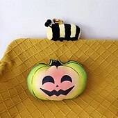 お買い得  装飾用クッションカバー-ハロウィーンの光るカボチャのゴーストのぬいぐるみ枕、お祝いや楽しい家の装飾