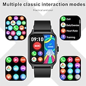 billige Smartklokker-smartklokke 1,85 tommers helseovervåking ai stemmeassistent menn kvinner mote smartklokke sport fitness tracker