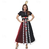 economico Costumi da donna-Fiaba L'avventura di Alice nel Paese dei Sogni regina di Cuori La regina rossa Veleno Vestito Cosplay for Per donna Adulti Carnevale Mascherata Performance Festa / Sera