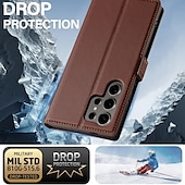 cheap Samsung Cases-Phone Case For Samsung Galaxy S24 S23 S22 S21 Ultra Plus A55 A35 A25 A15 5G A54 A34 A14 A53 A52 S20 FE S25 Ultra Back Cover Wallet Case with Stand Holder Magnetic Card Slot Retro TPU PU Leather