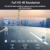 abordables DVR pour voiture-Caméra de tableau de bord IPS 3 pouces avec surveillance HD 1080p, grand angle CMOS, avec vision nocturne WiFi, capteur G, sans enregistreur de voiture