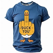 billiga Roliga T-shirts för män-Mäns Rude Offensive Liten Gul Anka Rolig T-shirt Kortärmad T-shirt 3D Tryck Crew Neck Skjorta Retro Vintage Avslappnad Gatumode Sport Utomhus Semester Gå ut Sjöblå Svart Marinblå Vår