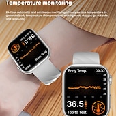 tanie Inteligentne bransoletki-696 MT500 Inteligentny zegarek 1.97 in Inteligentne Bransoletka Bluetooth EKG + PPG Monitorowanie temperatury Krokomierz Kompatybilny z Android iOS Męskie Odbieranie bez użycia rąk Powiadamianie o
