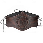 abordables Accesorios y más-Punk y gótico Medieval Renacimiento Cinturón Vikingo Hombre Mujer Unisexo Vikingo Víspera de Todos los Santos Carnaval Mascarada Feria del Renacimiento LARP Feria Ren Adulto Cinturón Todas las
