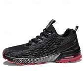 baratos Ténis para Homem-Homens Tênis Sapatos brancos Tecelagem voadora Confortável Antiderrapante Com Cadarço Preto Vermelho Cinzento