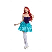 preiswerte Damenkostüme-Die kleine Meerjungfrau Prinzessin Ariel Kleid Kostüm Sexy Kostüm Verkleiden Film Cosplay for Damen Erwachsene Maskerade Party / Abend Junggesellinnenabschiedsparty