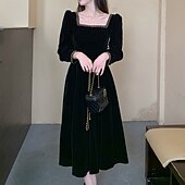 levne Šaty-Elegantní Šaty Pevná barva Maškarní kostým Dámské Karneval Plesová maškaráda Večírek Dospělé Šaty
