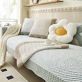 preiswerte Sofabezug-gesteppte Sofabezug aus Baumwolle mit geometrischem Muster im Boho-Stil, rutschfeste Sofahusse, Möbelschutz für Hunde und Haustiere
