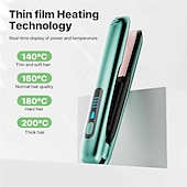 abordables Protections personnelles-Fer à lisser rechargeable USB sans fil 2 voies &amp;mini fer à friser curl 4 réglages de température affichage de la température à LED chauffage rapide