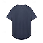 Недорогие Футболки и майки для бега-Муж. Футболка для бега Спортивная рубашка С короткими рукавами Футболка Футболка Повседневные Одежда для спорта и отдыха Однотонный Быстровысыхающий Мягкий Дышащий