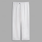 economico Sottile-Per uomo Pantaloni Pantaloni Eleganti Pantaloni casual Pantaloni da Abito Tasca Frontale Gamba Dritta Semplice Comodità Traspirante Lunghezza intera Matrimonio All'aperto Feste Elegante Moda Nero