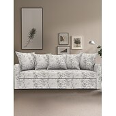 baratos Cobertura de Sofa-Capa de Sofá Floral 100% Algodão com Almofada de Algodão