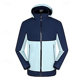 baratos Casacos Leves, Polares &amp; Caminhada-Homens Jaqueta Softshell Jaqueta de Trilha Ao ar livre Bloco de cor Prova-de-Água A Prova de Vento Respirável Jaqueta leve Jaqueta corta-vento Viajar Preto Branco Azul Laranja Verde