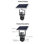 economico Videocamere di sorveglianza per esterni-telecamera solare a doppio schermo per esterni con pistola a sfera, telecamera domestica HD con monitoraggio wireless a 360 gradi