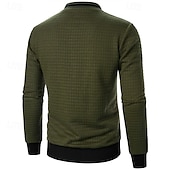 cheap Casual Jackets-Men&#039;s Lightweight Jacket Waffle Jacket Summer Jacket Transition Jacket Vacation Daily Pocket Spring &amp;  Fall Plain Fashion Classic Standing Collar Regular Black White Wine Navy Blue Khaki Jacket