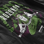 billige Tegneserie- og filmkaraktergrafikk-One Piece Roronoa Zoro Hattetrøje Pullover Trykt mønster Graphic Til Par Herre Dame Voksne Maskerade Varmstempling Fest Fritid / hverdag