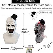 levne Halloween maska a rekvizity-děsivá halloweenská maska, děs realistický hororový klaun halloween maska strašidelné kostýmy, hrůza legrační latexová celočelenka legrační hororová maska na halloweenskou maškarní párty
