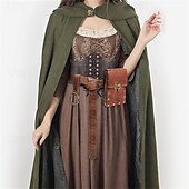 cheap Accessories and More-Medieval Renaissance Waist Belt Men&#039;s Women&#039;s Celtic Pirate Halloween Carnival Performance LARP Adults&#039; Belt Sscabbard Magic Bottle