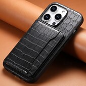 Недорогие Чехлы для iPhone-телефон Кейс для Назначение iPhone 16 Про Макс Плюс Айфон 15 Про Макс Плюс iPhone 14 13 12 11 Pro Max Plus Кейс на заднюю панель со стендом Магнитный Разъем для карты Ретро ТПУ Кожа PU