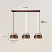 voordelige Cilinderontwerp-led hanglamp warm wit 1/2/3/4-lichts postmodernisme creatief hout steen slaapkamer nachtkastje licht e27 restaurant tv achtergrond muur hanglamp armaturen 85-265v