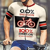 cheap Men's Jerseys-Men's Cycling Jersey Letter &amp; Number Short Sleeve Bike Tee Tshirt Jersey with 3 Rear Pockets Mountain Bike MTB Quick Dry Anatomic Design Wicking Breathable Sports Khaki Clothing Apparel