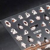 levne Halloween samolepky-5D embosované nálepky na nehty s halloweenskou dýní – děsivý a detailní dýňový design pro strašidelnou manikúru a nail art
