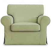cheap Sofa Cover-Cotton 1 Seat Chair Sofa Cover with Cushion Cover , Replacement  Armchair Cover 1 Seat Couch Slipcover for Dogs, Replacement Sofa Furniture Protector  LITB PRIME cover Ektcover