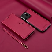 お買い得  iPhone用ケース-電話 ケース 用途 iPhone 16 Pro Max プラス iPhone 15 プロマックスプラス iPhone 14 13 12 11 Pro Max Plus バックカバー ウォレットカードケース スタンド付き 取り外し可 リストストラップ付き レトロ風 TPU PUレザー