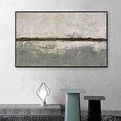 preiswerte Stillleben-Gemälde-abstraktes Ölgemälde großes handgemaltes beiges Gemälde handgemachtes Wabi-Sabi-Kunstwerk Ölgemälde handgemalt strukturiertes graues Ölgemälde beiges Ölgemälde abstrakte Leinwandkunst moderne