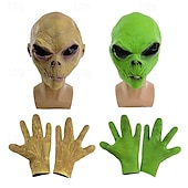 cheap Mask-Alien Carnival Mask Mask Halloween Props Adults&#039; Men&#039;s Women&#039;s Scary Costume Halloween Carnival Easy Carnival Costume