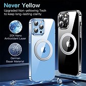 お買い得  iPhone用ケース-電話 ケース 用途 iPhone 16 Pro Max プラス iPhone 15 14 Pro Max Plus iPhone 13 Pro Max バックカバー ワイヤレス充電をサポート 耐衝撃 TPU PC