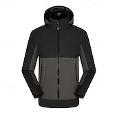 baratos Casacos Leves, Polares &amp; Caminhada-Homens Jaqueta Softshell Jaqueta de Trilha Ao ar livre Bloco de cor Prova-de-Água A Prova de Vento Respirável Jaqueta leve Jaqueta corta-vento Viajar Preto Branco Azul Laranja Verde