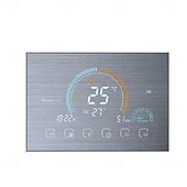 abordables Appareils électroménagers-Thermostat programmable pour contrôle du chauffage de l&#039;eau, maison intelligente, écran LCD à affichage négatif, thermostat d&#039;ambiance rond avec wifi