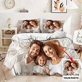 baratos Presentes Personalizados-Conjunto de Roupa de Cama Personalizado em Algodão 100% Natural Melhor Presente de Formatura Presente Personalizado Conjunto de Capa de Edredom Conjunto de Roupa de Cama Amigos Família