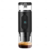 abordables Électroménager-Machine à café expresso électrique portable sans fil, mini cafetière à portion individuelle avec bac à poudre/capsule de café 2 en 1, pompe à pression, infusion automatique, 2500 mAh