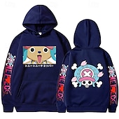 cheap Cartoon &amp; Movie Character Graphic-One Piece Tony Tony Chopper Hoodie Anime Cartoon Anime Front Pocket Graphic For Couple&#039;s Men&#039;s Women&#039;s Adults&#039; Hot Stamping