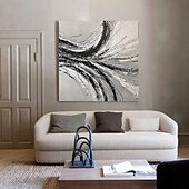 abordables Peintures paysages-Peinture à l&#039;huile colorée 3D faite à la main sur toile, grand couteau à palette texturé abstrait peint à la main, peinture à l&#039;huile boho, art mural personnalisé, œuvre minimaliste contemporaine pour
