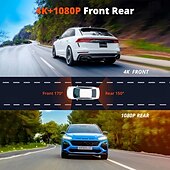 abordables DVR pour voiture-Caméra de tableau de bord IPS 3 pouces avec surveillance HD 1080p, grand angle CMOS, avec vision nocturne WiFi, capteur G, sans enregistreur de voiture