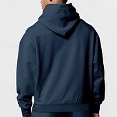 economico felpe con cappuccio da uomo di base-Per uomo Felpa con cappuccio a zip intera Felpa con cappuccio e zip Felpa con cappuccio in pile Nero Blu marino Cachi Grigio chiaro Con Cappuccio Semplice Con zip Tasca Sport &amp; Outdoor Quotidiano