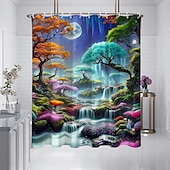 abordables Rideaux de Douche-Rideau de douche avec crochets 180cm*180cm(70&quot;*70&quot;) polyester lavable imperméable motif paysage peinture à l&#039;huile Van Gogh Arbre de Vie