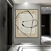 cheap Still Life Paintings-Abstract oil painting handmade Abstract Canvas Wall Art oil painting  Large modern Oil Painting on Canvas Modern White and Grey Minimalist Artwork oil painting for Bedroom Living Room Wall Art