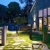 baratos Luz do caminho-LED Outdoor Wall Light Warm White 40/60/80cm 1-Light Waterproof IP65 Path Lights Modern Outdoor Lawn Lights External Floor Mount Yard Lamps 110-240V