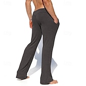 baratos Calças Desportivas-Homens Calças Esportivas Calças Calça casual Calças de malha Com Cordão Cintura elástica Tecido Conforto Macio Comprimento total Ioga Diário Ginásio Esportes Roupa Esportiva Cinza Claro Cinzento