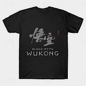 cheap Cartoon &amp; Movie Character Graphic-Black Myth: Wukong Monkey King T-shirt Anime Graphic For Couple&#039;s Men&#039;s Women&#039;s Adults&#039; Masquerade Hot Stamping Casual Daily
